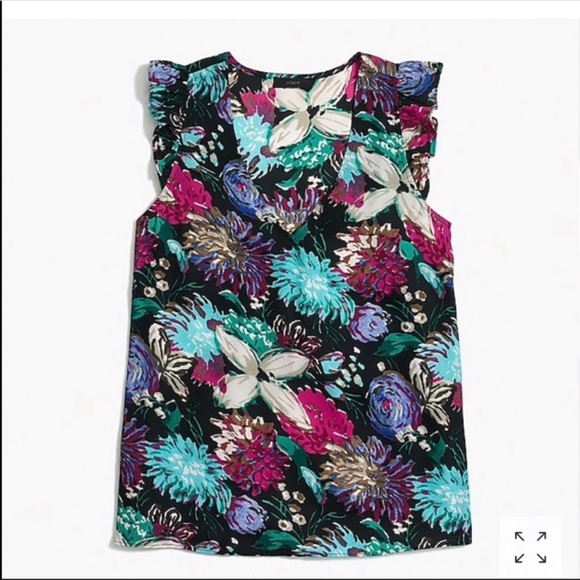 J. CREW ALLIE FLUTTER SLEEVE TOP. - Picture 2 of 4